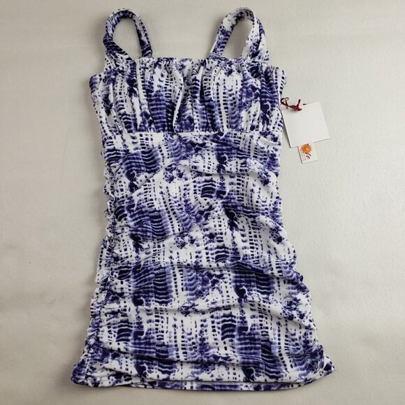 Tankini Swimsuit Top Lot of 2 Womens Small White Floral Divine Modestee NEW - Picture 4 of 15